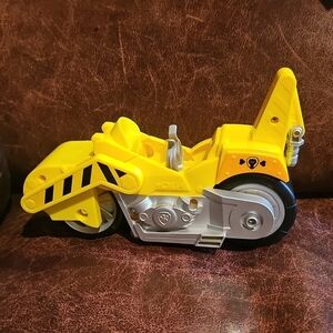 Paw Patrol Moto Pups Rubble Deluxe Motorcycle Pull Back Vehicle Only Yellow
